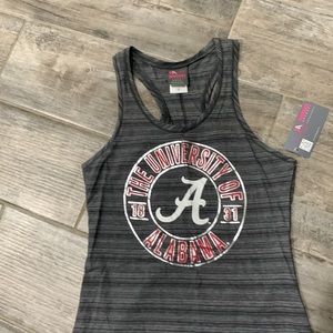 New Heather Gray University Of Alabama Crimson Tide Racerback Gym Tank NWT